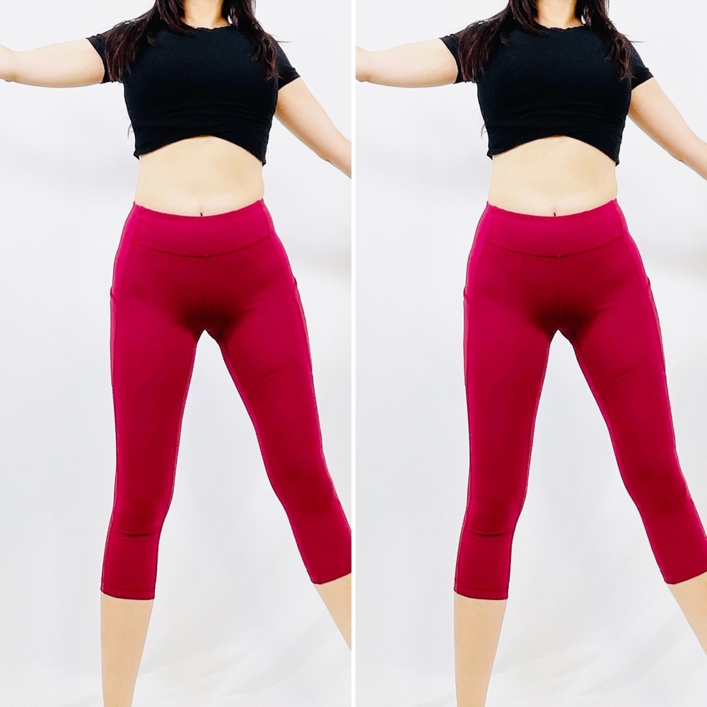 LULULEMON BURGUNDY CAPRI LEGGINGS